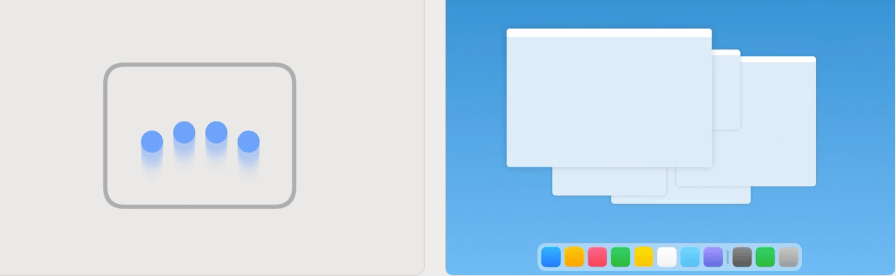 Macbook 触控板四指向上轻扫手势演示