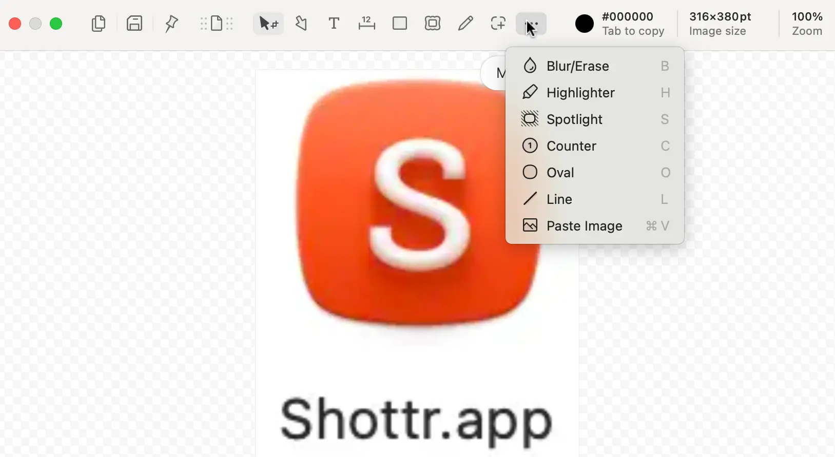 Shottr 截图工具界面