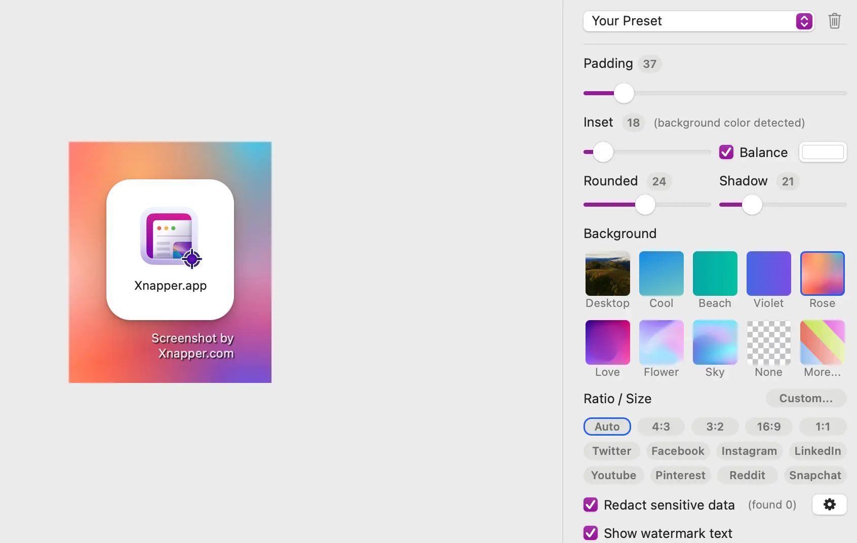 Xnapper 截图工具界面
